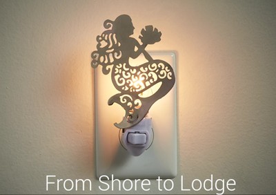 Rustic Silver Star Metal Night Light