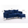L-Shaped Convertible Sectional Sofa with Storage Ottoman,78" Modern 3-Seater Couch for Living Room,Small Space Apartment-Baofuwish - 4 of 4