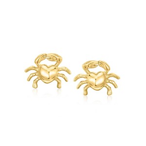 Pure Collection by Ross-Simons Italian 14kt Yellow Gold Crab Stud Earrings - 1 of 4