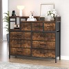 Dresser for Bedroom with 9 Drawers, Modern Wide Dressers with Drawer Organizers, TV Stand with Charging Station, Fabric Chest of Drawers - 3 of 4