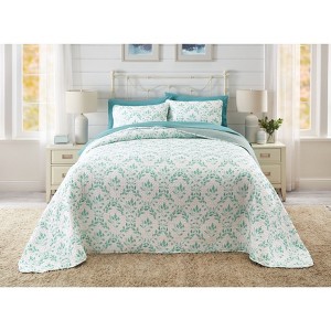 BrylaneHome BH Studio Reversible Quilted Bedspread - 1 of 4
