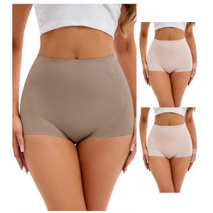 INSPIRE CHIC 3 Pcs Women's High-Waisted Briefs Tummy Control Butt Lifter Control Panties - 1 of 4