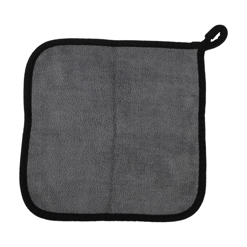 Unique Bargains Extra Large 500 GSM Microfibre Car Drying Towel 9.84"x9.84" Gray Green 6 Pcs, 5 of 6