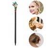 Unique Bargains Halloween Christmas Leaves Gardenia Hair Chopstick 1 Pc - 3 of 4