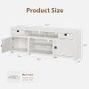 Farmhouse TV Stand for 80 Inch TVs, 70" Entertainment Center with Drawers and Open Shelves - 2 of 4