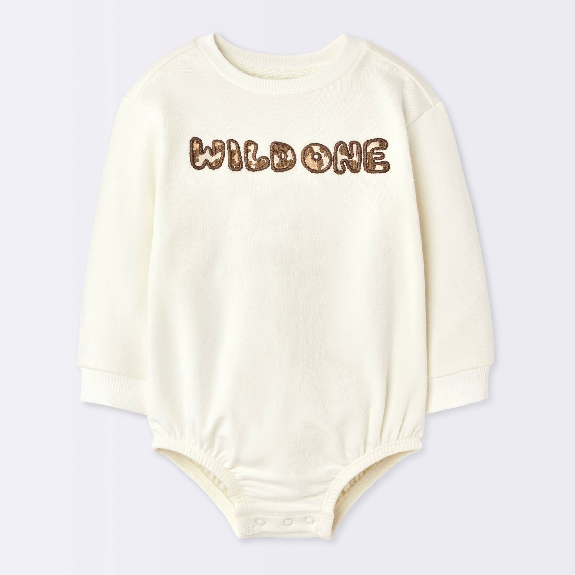 Baby 'Wild One' Sweatshirt Romper - Cloud Island™ Off-White 18M