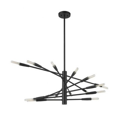 Ascension Matte Black 16-Light Adjustable Arm Chandelier