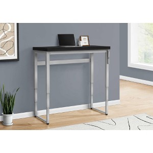 Vynxaria Modern 48" Adjustable Standing Computer Desk Black Laminate Grey Metal Frame for Home Office Laptop Work - 1 of 4