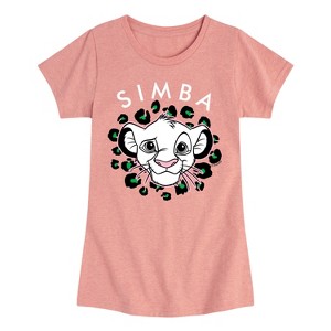 Girls' - Disney - Cheetah Print Fitted Short Sleeve Graphic T-Shirt - 1 of 4