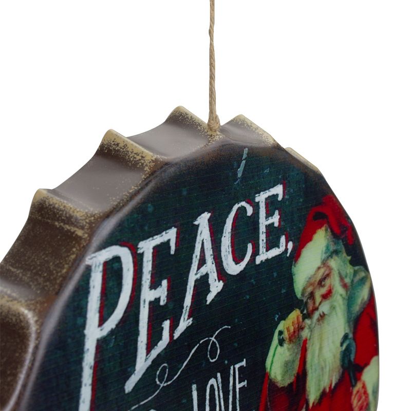 Northlight 11.75" Red and White Peace, Joy and Love Christmas Wall Decor, 3 of 6