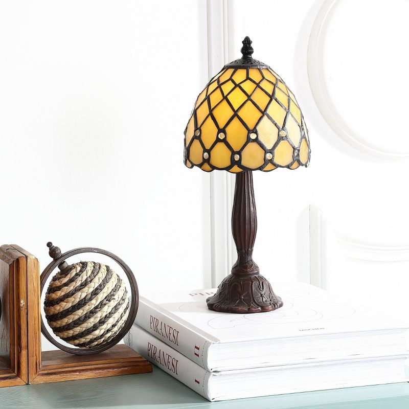 12.5&#34; Campbell Tiffany Style Table Lamp (Includes LED Light Bulb) Bronze - JONATHAN Y, 3 of 6