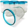 Dos Sueños Mexican Hand Blown  Tumblers - Aqua Rim - 10oz - Set of 6 - 3 of 4