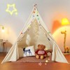 Kids Play Tent with Plush Decorative Balls and Mat, Durable Peach Skin Fabric, 19mm Frame, Indoor Outdoor Tent for Toddlers Ages 1–5 - 2 of 4