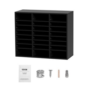 VEVOR Wood Literature Organizer, 24 Compartments, File Sorter with Removable Shelves, Mailboxes Slot for Office Home Classroom,EPA Certified - 1 of 4