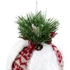 Northlight Faux Fur and Nordic Print Christmas Ball Ornament - 8" - 4 of 4