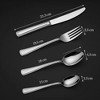 Boersma 16-Piece Luxury Premium Silverware Dinnerware Tableware With Forks, Knives, Spoons, And Teaspoons - Durable, And Rust-Resistant Cutlery - 4 of 4