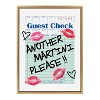 Kate & Laurel All Things Decor 18"x24" Another Martini Guest Check Framed Canvas by Alli Standefer Bright Gold - 2 of 4