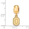 Black Bow Jewelry 14k Yellow Gold Plated Sterling Silver Ohio State Buckeyes NCAA Bead Charm - 2 of 3