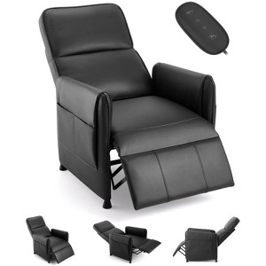 Electric Recliner Chair, PU Leather Reclining Sofa with Remote Control, Adjustable Single Sofa Armchair for Living Room - 1 of 4