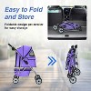 BestMassage Pet Stroller 3/4 Wheels Dog Cat Stroller Jogger Stroller with Removable Liner and Cup Holder Travel Folding Carrier - 4 of 4