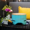Petromax Feuerhand Tabletop Charcoal Grill, Powder-Coated Steel Tamber for Outdoor Use, Wood Lid, 7.9 inch diameter - 3 of 4