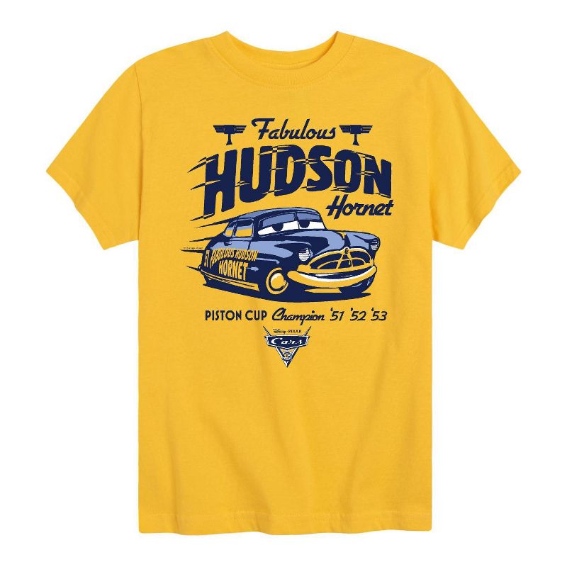 Boys&#39; Cars Fabulous Hudson Hornet Short Sleeve Graphic T-Shirt - Yellow, 1 of 2