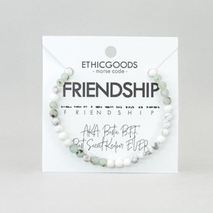 Morse Code Bracelet: FRIENDSHIP | ETHIC GOODS - 1 of 4
