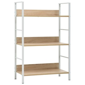 vidaXL 3-Layer Book Shelf Oak 23.6 in.x10.9 in.x35.6 in. Engineered Wood - 1 of 4