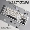 MaseiKar Wireless Mechanical Keyboard, Full Aluminum CNC, 65% Knob Control, Bluetooth/2.4G/Wired, Hot Swappable Pre-lubed Switches - 3 of 4