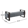 Sapphtopaz Storage Ottoman Upholstered Storage Bench Vanity Stool with Button Tufted Entryway Bench Footstool for Living Room, Entryway - 3 of 4