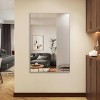 Oversized Modern Rectangle Bathroom Mirror with Silver Frame Decorative Large Wall Mirrors, Wall Mounted mirror w/ Aluminum Frame - 4 of 4