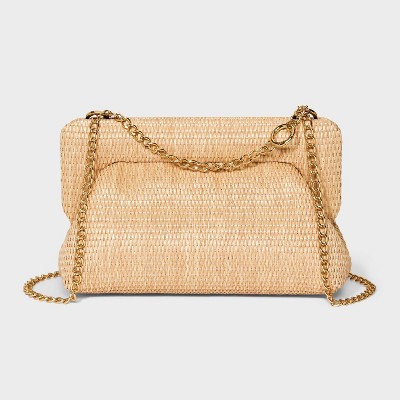 Straw Puff Clutch - A New Day™ Natural