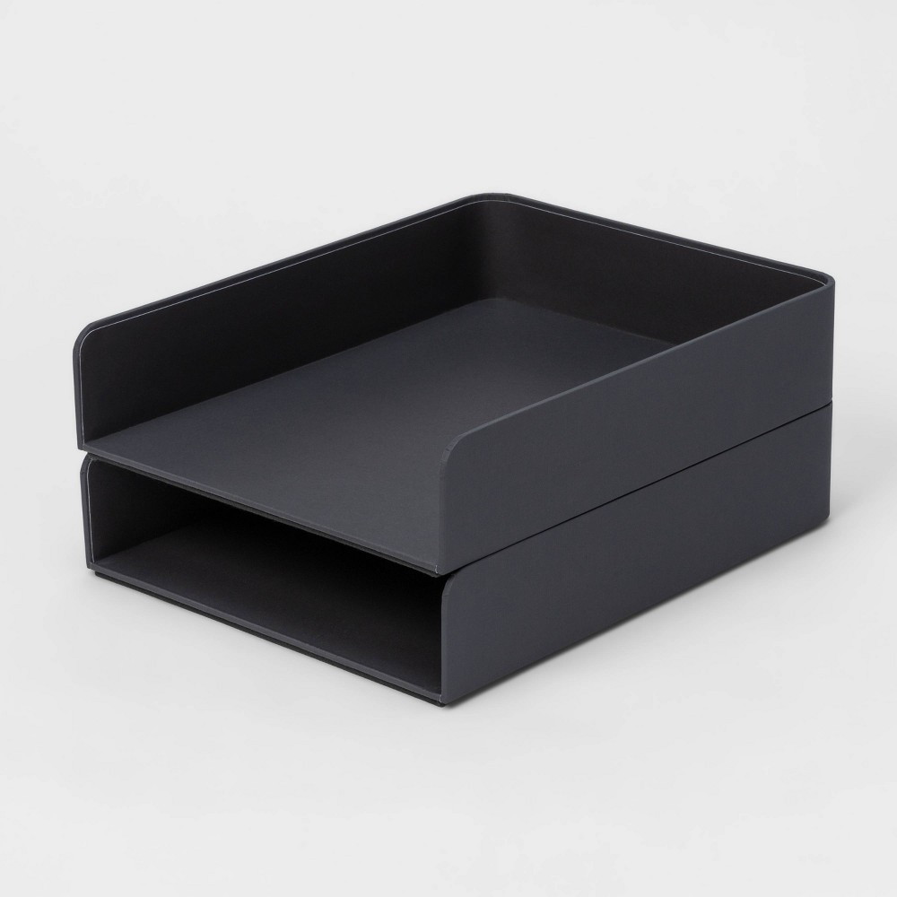 Set of 2 Paper Trays Gray - Project 62