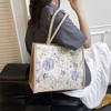 Anna-Kaci Women's Floral Linen - Polyester Tote Bag - Lightweight Floral Print Shopping Bag - 3 of 4