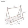 CAVINAS Twin Size Metal Tent Montessori Bed,Modern Floor Bed with Triangle Structure and Slat,Toddler Bed for Bedroom - 3 of 4