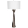 Uttermost Waller Table Lamp – Handcrafted Cast Aluminum, Old Iron Finish, 35.5” Tall, White Drum Shade - 3 of 4