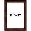PosterPalooza | Distressed Brown Picture Frame - UV Acrylic, Foam Board Backing, Hanging Hardware - 2 of 4