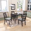 XINGHANZHENXUAN 5-Piece Foldable Dining Set, Extendable Drop-Leaf Table & 4 Upholstered Chairs for Small Spaces - 4 of 4