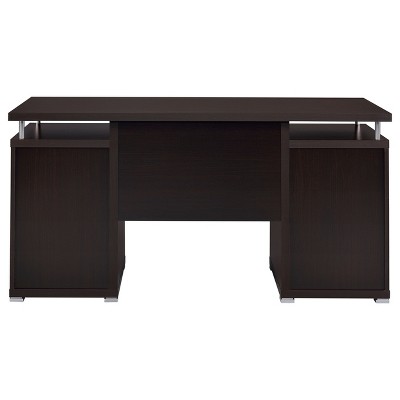 Vynxaria 2 Drawer Office Computer Desk Writing Desks Modern Wooden Workstation with Storage for Home Office