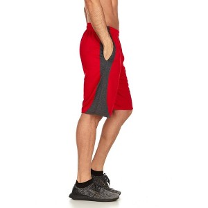 Mens Moisture Wicking Athletic Basketball & Gym Workout Shorts with Pockets - 1 of 2