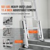 VEVOR Ladder Levler, 11.4 inch Expansion Length Steel Ladder Leveling Tool, Quick Release Pitch Hopper, Stair Ladder Stabilizer Easy to Use,Silver - 3 of 4