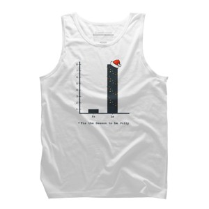 Men's Design By Humans Christmas Carol Bar Graph By Bethcentral Tank Top - 1 of 3