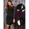 Allegra K Women's Elegant Lace Boat Neck Cocktail Bodycon Pencil Dress - 2 of 4