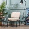 Nordlys White Bouclé Lounge Chair with Metal Legs Modern Design Style Upholstery Living Room - 2 of 4