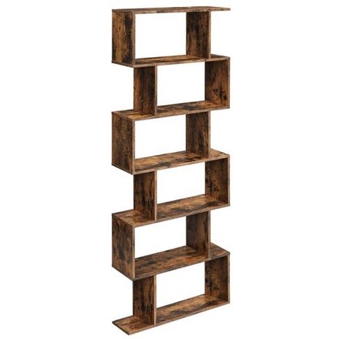 Vasagle Bookshelf, 6-tier Bookcase, Storage Shelf, Rustic Brown : Target