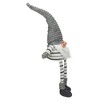 Northlight Striped Sitting Gnome Christmas Figure - 22" - Gray, White and Black - 3 of 4