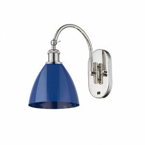 Innovations Lighting Plymouth Dome 1 - Light Sconce in  Polished Nickel - 1 of 1