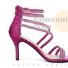 Perphy Women's Ankle Strap Rhinestone Stiletto Heels Gladiator Sandals - 4 of 4