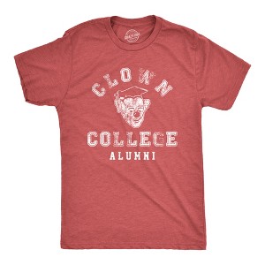 Mens Clown College Alumni T Shirt Funny Sarcastic Graduate Cap Tee For Guys - Crazy Dog Men's T Shirt - 1 of 4