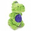 goDog Dinos T-Rex Squeaky Plush Dog Toy, Chew Guard Technology - Green, Large - 4 of 4